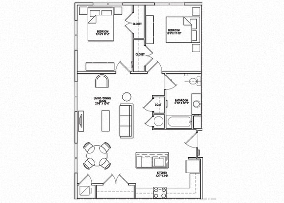 Southern Pines II Unit 2A Floor Plan Diagram