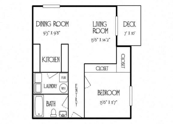  Floor Plan 1 BEDROOM 2D