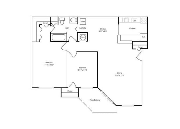 Two Bedroom | One Bathroom
