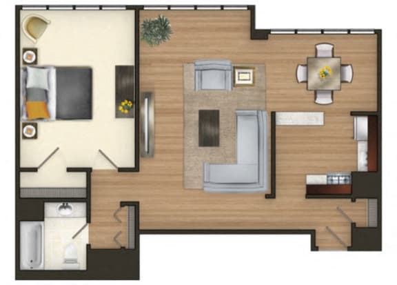 One Bedroom - Classic at The Mark Apartments, Alexandria, VA, 22304