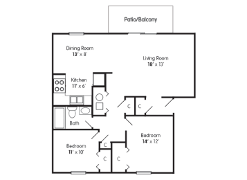 Two Bedroom Indianapolis IN Apartment