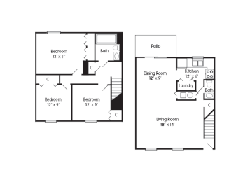 Three Bedroom Townhome Indianapolis IN Apartment