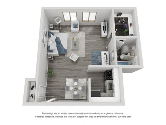 Beverly Hills floor plan at Three Rivers apartments in Fort Wayne, IN Beverly Hills floor plan at Three Rivers apartments in Fort Wayne, IN