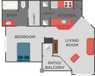 Pinehurst Floor Plan at Autumn Park Apartments, Charlotte, NC