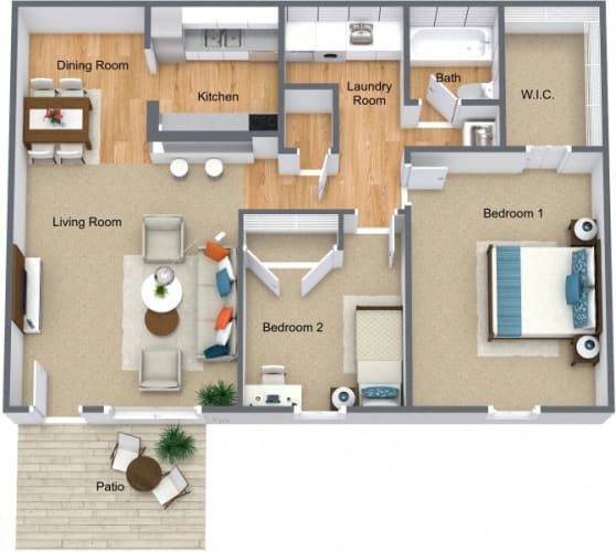 Floor Plan  Two bedroom