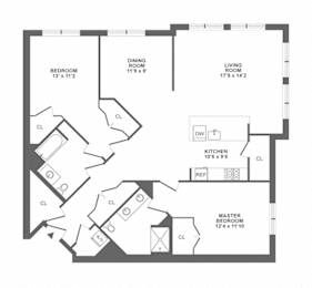 2 bed 2 bath N | 1,535 Sq. Ft. at Vermella Lyndhurst apartments, New Jersey