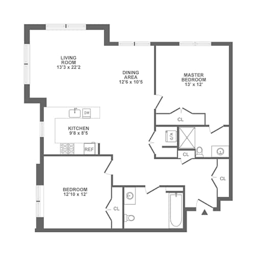 Floor Plan  two bedroom