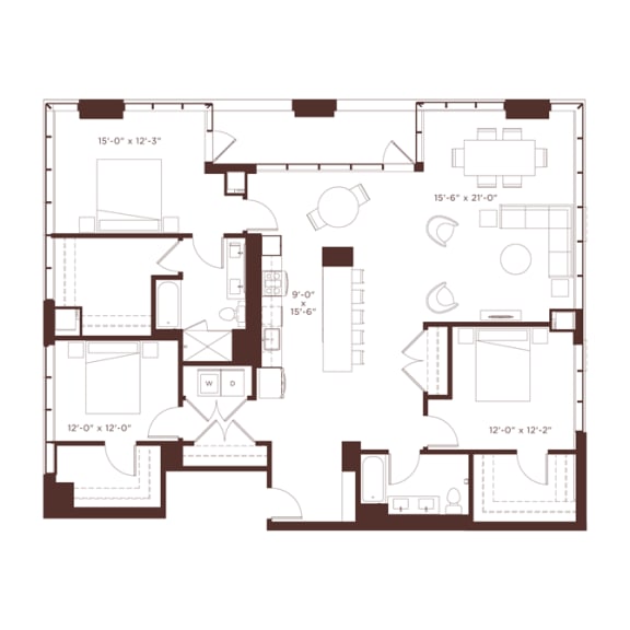 28 floorplan 28 floorplan at North+Vine, Chicago, IL