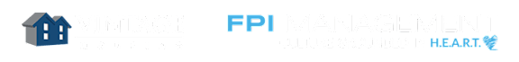 Two logos for Vintage Housing and FPI Management are displayed.