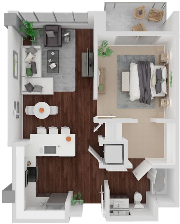 Venn Mission Floorplan Venn 1 Bed 1 Bath 682 Sq.Ft. Floor Plans at Venn Apartments, San Francisco, CA