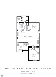  Floor Plan 2 Bed | 2 Bath (C5)