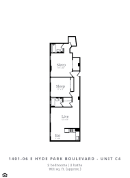  Floor Plan 2 Bed | 2 Bath (C4)