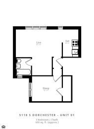  Floor Plan 1 Bed | 1 Bath (B1)