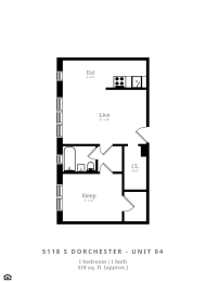  Floor Plan 1 Bed | 1 Bath (B2)