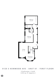  Floor Plan 2 Bedroom | 1 Bath (C4)