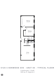  Floor Plan 2 Bed | 1 Bath (C2)