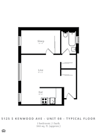  Floor Plan 1 Bed | 1 Bath (B3)