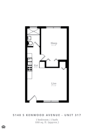  Floor Plan 1 Bed | 1 Bath (B1)