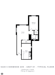  Floor Plan 1 Bed | 1 Bath (B1)