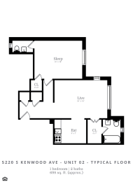  Floor Plan 1 Bed | 1 Bath (B2)