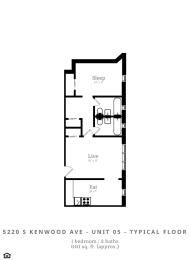  Floor Plan 1 Bed | 2 Bath (B4)