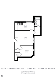  Floor Plan 1 Bed | 1 Bath (B5)
