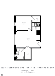  Floor Plan 1 Bed | 1 Bath (B8)