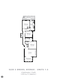  Floor Plan 3 Bedroom | 1 Bathroom (D1)