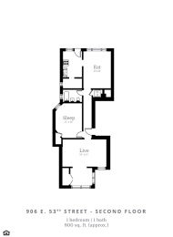 Floor Plan 1 Bedroom, 1 Bathroom B1