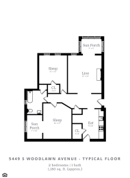  Floor Plan 2 Bed | 1 Bath (C1)