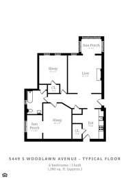  Floor Plan 2 Bed| 1 Bath (C2)