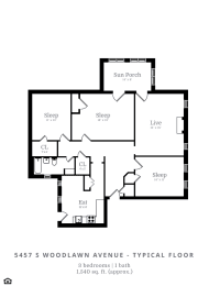  Floor Plan 3 Bed | 1 Bath (D1)