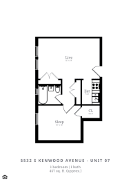  Floor Plan 1 Bed | 1 Bath (B3)