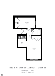  Floor Plan 1 Bed |1 Bath (B4)