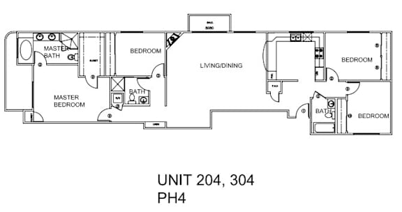 Units 204, 304, PH4