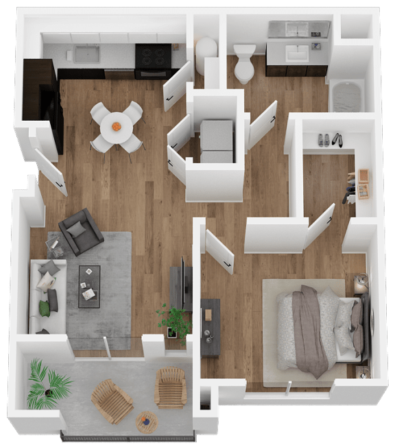  Floor Plan 1x1