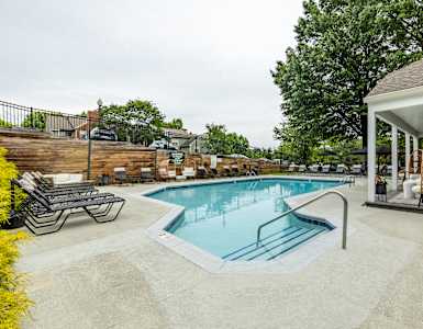 the swimming pool at our apartments