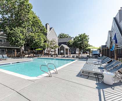 the swimming pool at our apartments