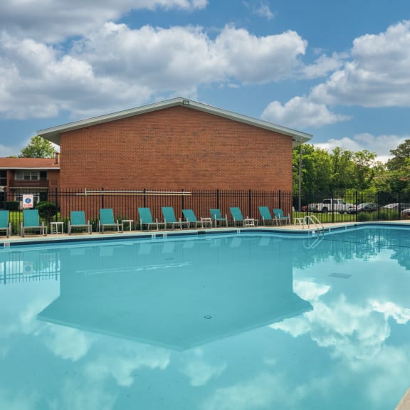 the swimming pool at our apartments at Gates of West Bay in Norfolk, VA 23503