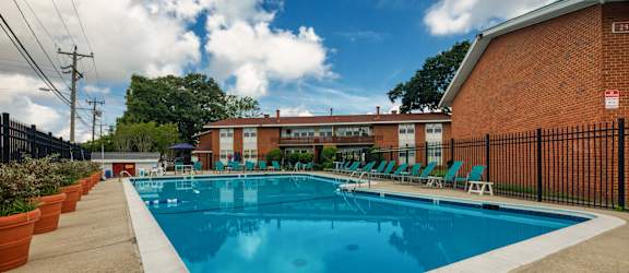 our apartments have a large pool for residents to enjoy at Gates of West Bay in Norfolk, VA