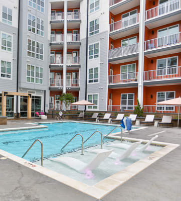 Luxurious Outdoor Pool with Sundecks at Abberly Noda Vista Apartment Homes, NC 28206