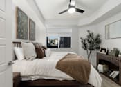 Thumbnail 22 of 24 - Bedroom with ceiling fan and light at The Vue At Desert Color, St. George, Utah