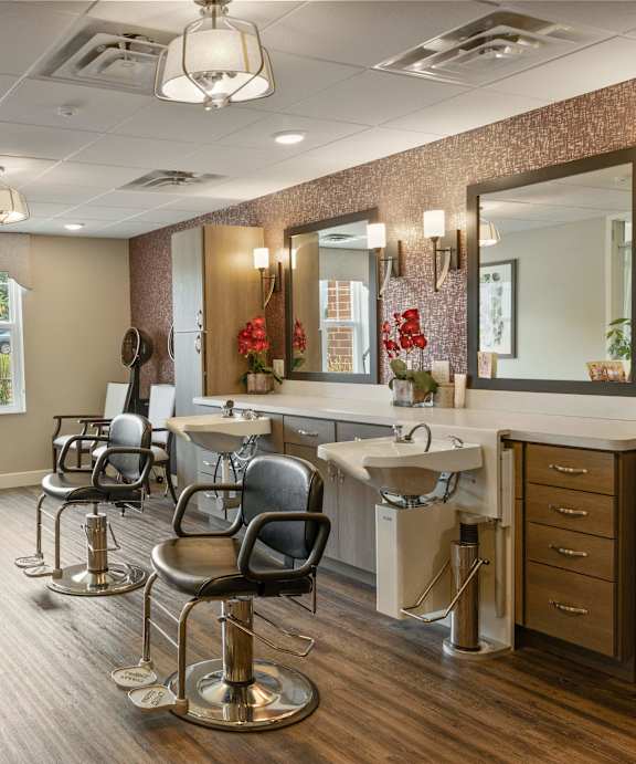 On-site hair salon at The Winslow 62+ Apartments, West St Paul, 55118