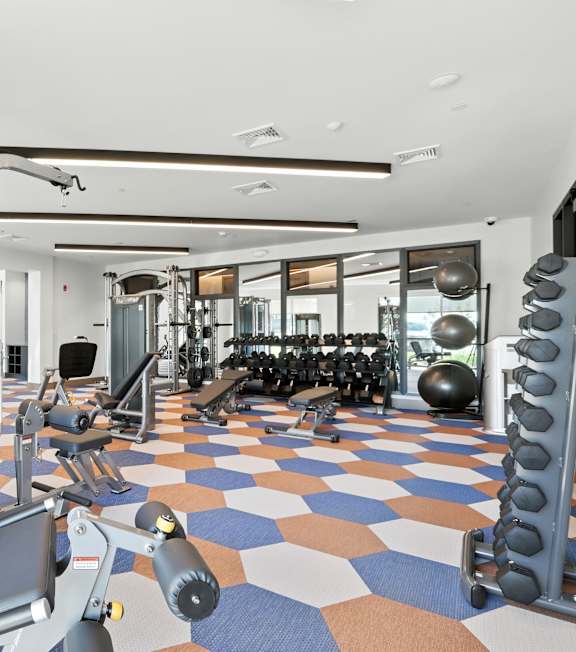 Fitness center weight trainer at Station 316 Woburn MA
