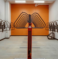 Secure bike storage at Mercantile on Broadway, Fargo, North Dakota 58102