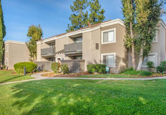 our apartments have a spacious yard and green grass