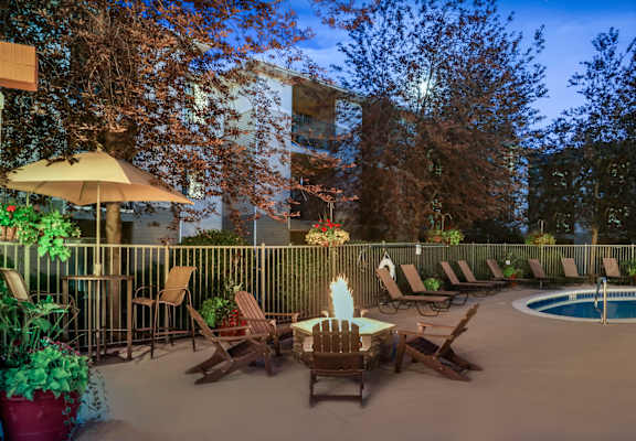 Outdoor Fireplace at Copper Run at Reserve in Missoula, MT