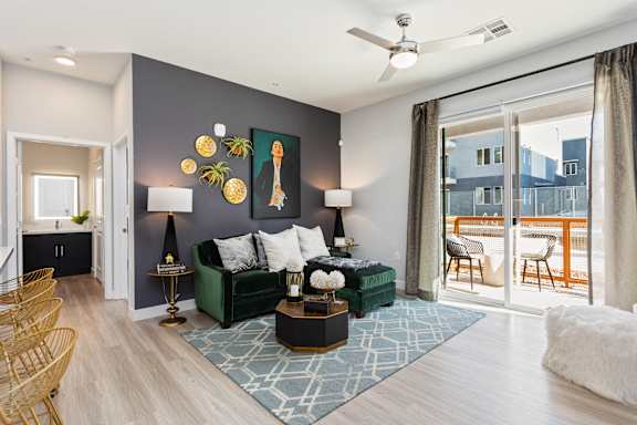 Living Room With Balcony at The Hendry, Henderson, 89074