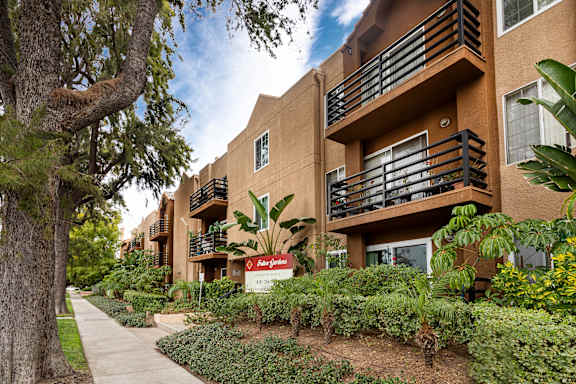 Welcoming Property Sign at Fulton Gardens Apartments, Sherman Oaks, CA, 91423