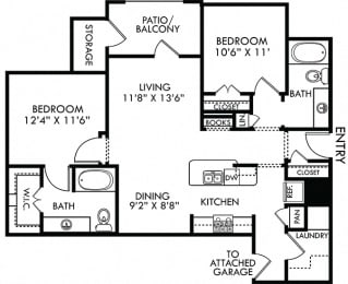  Floor Plan Coronado with Garage and Yard